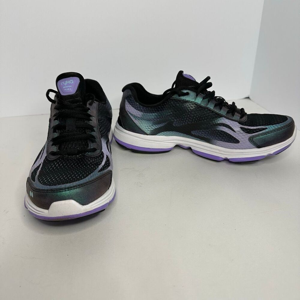 Ryka Devotion Plus 2 Walking Shoes Black, Purple Teal | Women Size 7.5
